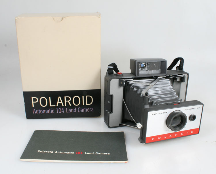 POLAROID AUTOMATIC 104 LAND CAMERA IN BOX WITH MANUAL eBay