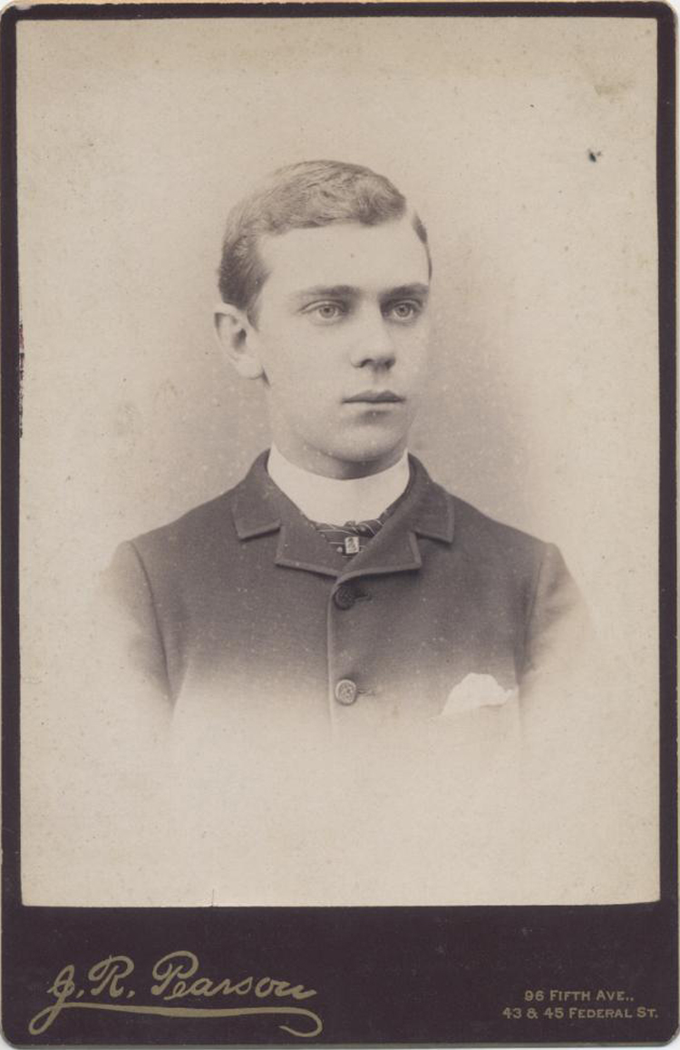 Cabinet Card Pittsburgh Pa J R Pearson Boy With Dead Pan Face