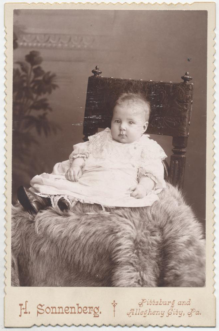 Cabinet Card Pittsburgh Pa Chubby Baby Slouching In Chair Ebay