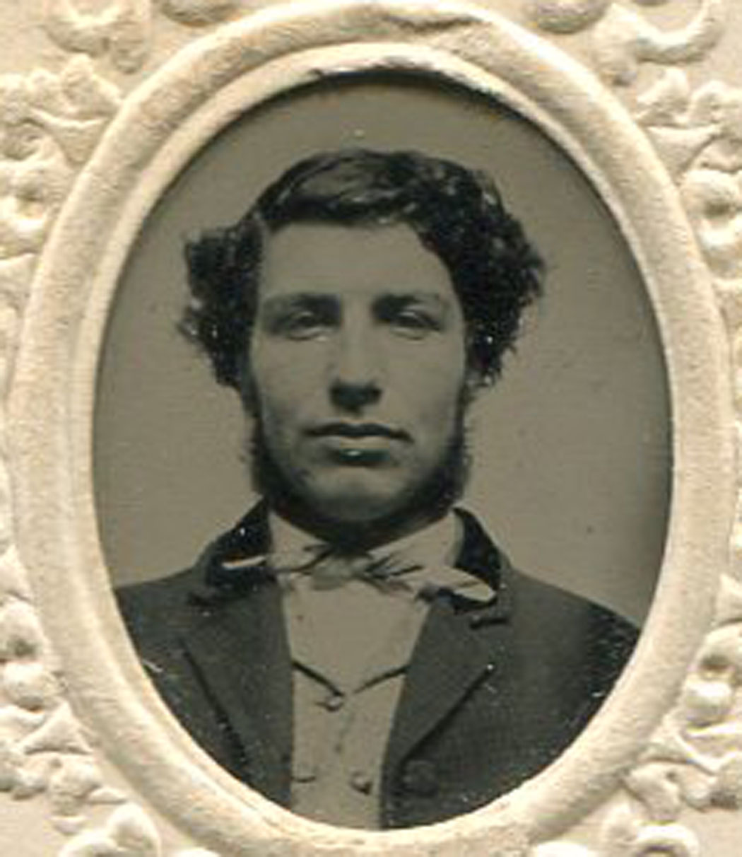 Man With Wild Dark Wavy Hair Tintype Period Paper Mat Ebay