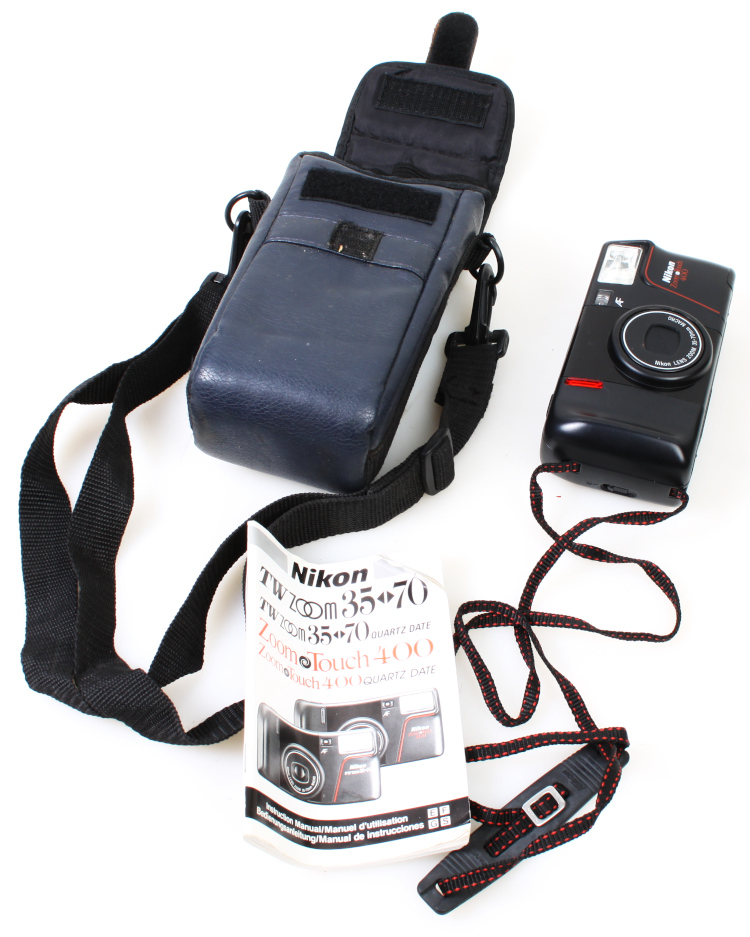 Nikon Zoom Touch 400 Af Camera W Leather Case Manual Ebay