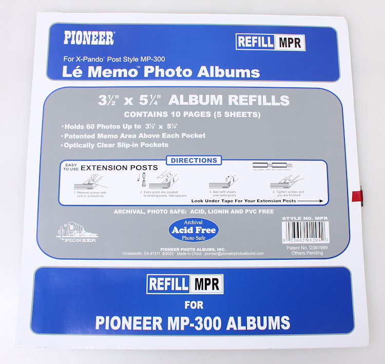 Pioneer MPR 3 1/2 x 5 Refill Pages Le Memo Photo Albums 4